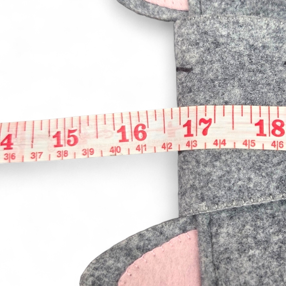 Cute Handmade Gray Felt Kitty Cat Shoulder Bag Adjustable Strap Magnetic Closure - Picture 11 of 11